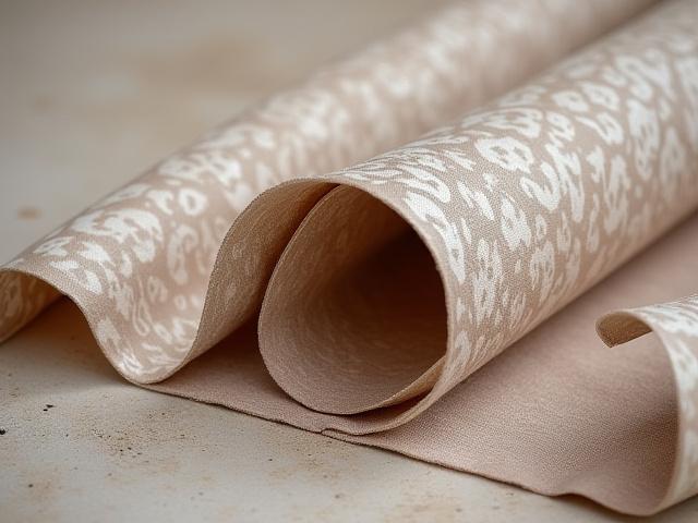 Luxurious bespoke fabric with intricate patterns, close-up texture